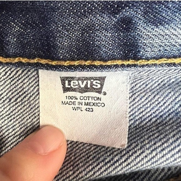 Vintage Levi's 501 Jeans Made in Mexico W34 L34 Button Fly 100% Cotton - Picture 6 of 11